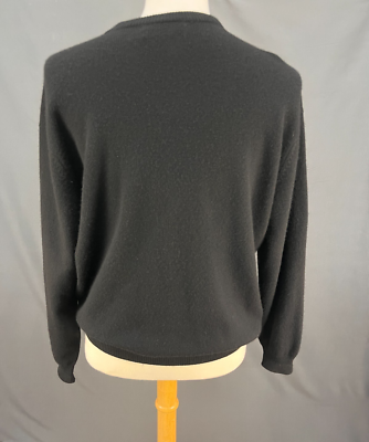JOHNSTONS OF ELGIN Scotland 100% Cashmere Black Cardigan Sweater