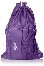 Speedo Prism Violet Mesh Equipment Bag Quick Dry Swim Gear Backpack