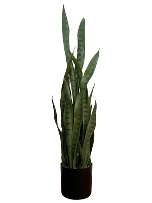 Wildwood & Cypress 36  Realistic Looking Snake Plant Indoor Faux Home Decor