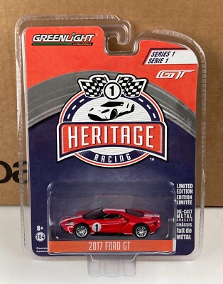 Greenlight 2017 Ford GT (RED) 1:64 HERITAGE RACING SERIES 1 #13200D