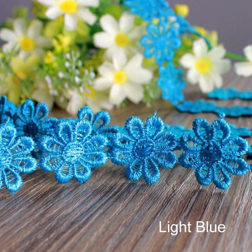 1/5Yds Embroidered Daisy Flower Lace Trim Floral Headband Sewing Applique Edge - Picture 13 of 19