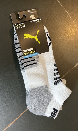 PUMA 3pk-360 Grip Terry Low Cut Socks For Women’s Size 9-11 (Brand New) - 第 3/8 張圖片