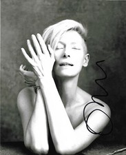 Tilda Swinton autograph signed 20x25 cm picture B/W