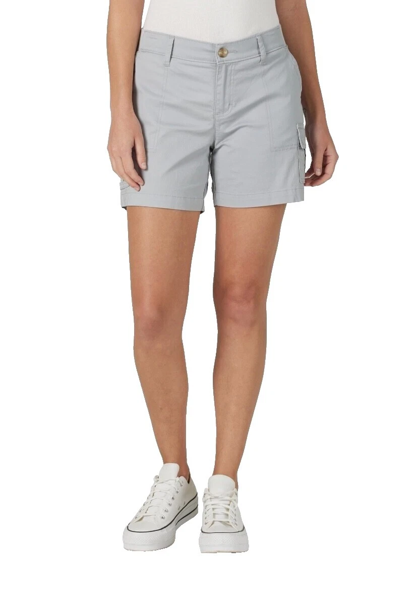 Cotton Solid Pattern Cargo Shorts for Women