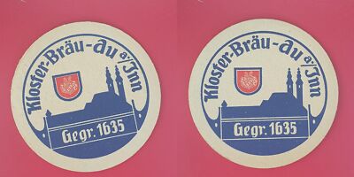 Kloser Bräu Au am Inn Bierdeckel Brauerei Bieruntersetzer Beer Coaster