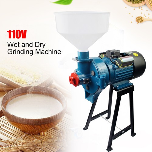 110V 2200W Electric Mill Grinder Rice Corn Bean Wheat Feed/Flour Wet Dry Cereal - Picture 2 of 16