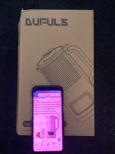 Nueva máquina para hacer leche de nueces Dufuls 20 oz leche de almendras, 10 hojas