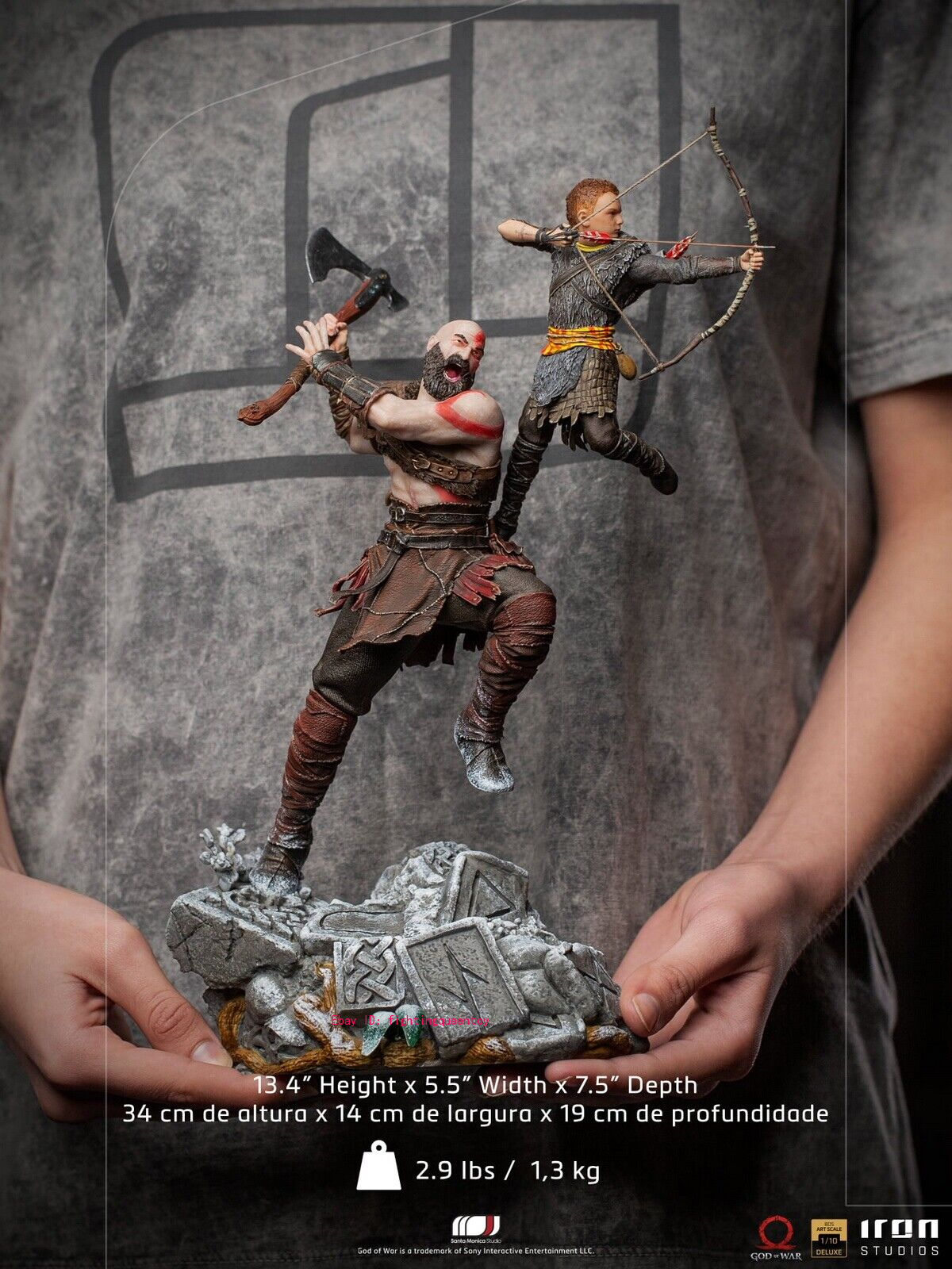 Kratos, God of War, 3d print resin model kit 1:10 scale