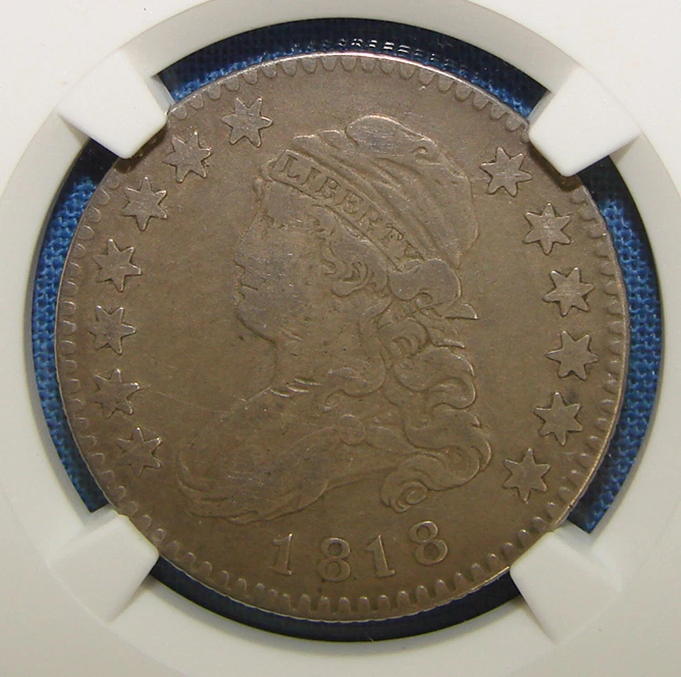 *NICE LOOKING 1818 CAPPED BUST QUARTER TWENTY FIVE CENT - F-15 NGC* - Image 2 of 4