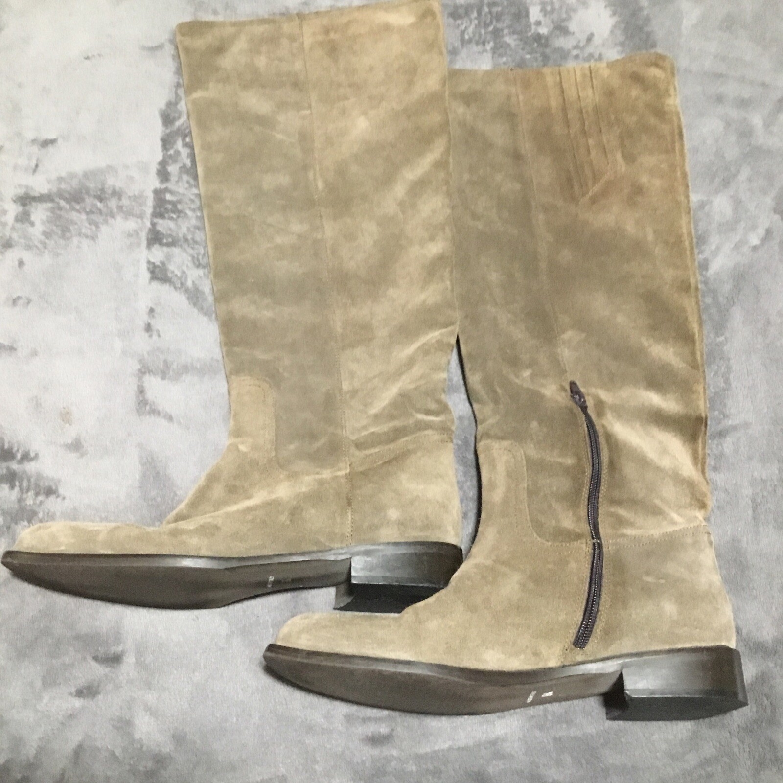 GARNET HILL Brown Suede Tall Boots MADE 