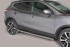 Schwellerrohre oval mit Tritt für NISSAN Qashqai J11 ab Bj.2014> V2A mit TÜV