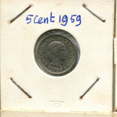 5 RAPPEN 1959 B SCHWEIZ SWITZERLAND Münze #AX928.3.D | eBay.de