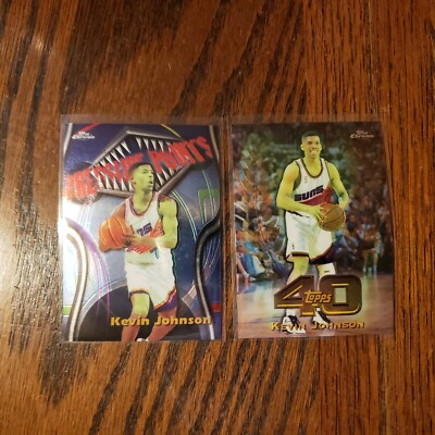 #ad 2 KEVIN JOHNSON 1998 Topps Chrome Pressure Points #2 amp; Topps 40 PHOENIX SUNS $2.99