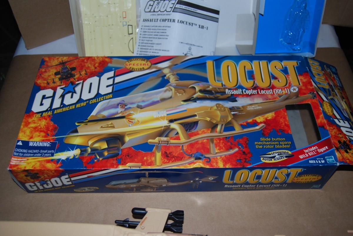 Vintage 2000 GI Joe Locust Assault Copter [XH-1] with Wild Bill