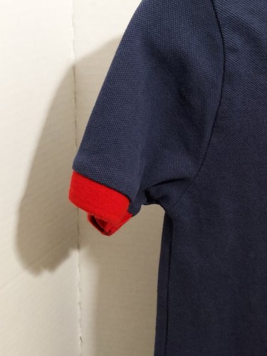Polo Ralph Lauren Kids Boys Shirt Size 7 Navy Blue Big Pony Red Green Colorblock - Picture 3 of 8