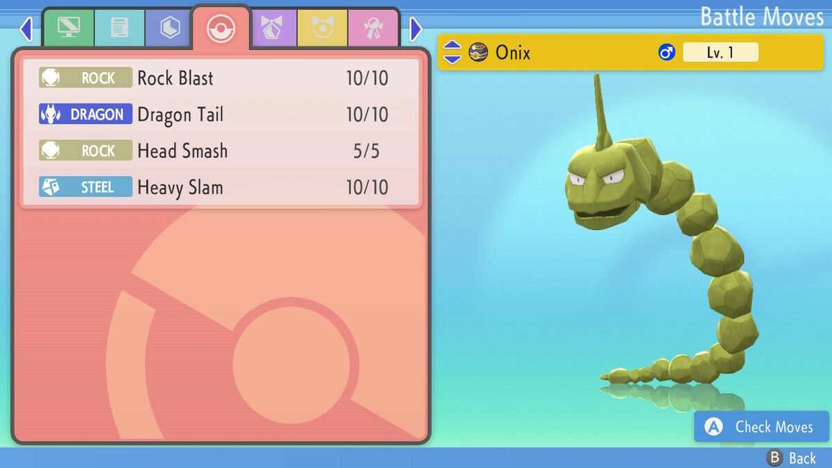 Shiny/non-shiny Onix/steelix 6IV Brilliant Diamond/shining 