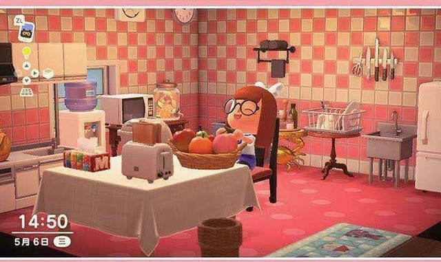 ANIMAL CROSSING NEW HORIZONS Pink Kitchen Furniture Set 30 ANIMAL CROSSING NEW HORIZONS Pink Kitchen Furniture Set 30