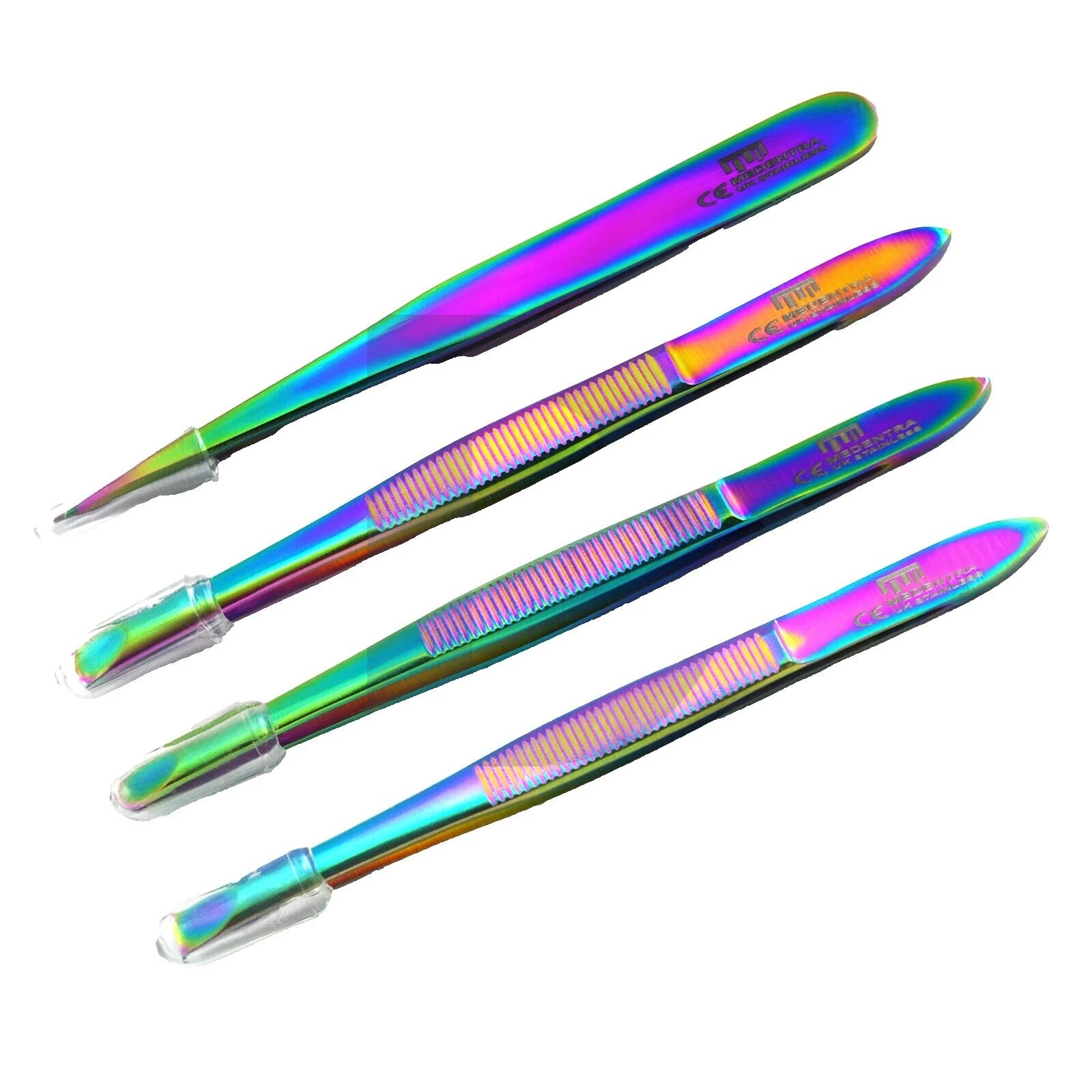 Multicolor Slanted Tip Tweezers