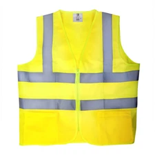 TR Industrial Yellow High Visibility Safety Vest, Class 2, 2 Pockets, Knitted