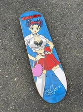 RARE SIGNED Sean Cliver Hook Ups DEVIL SCHOOL GIRL Skateboard Deck AUTOGRAPHED