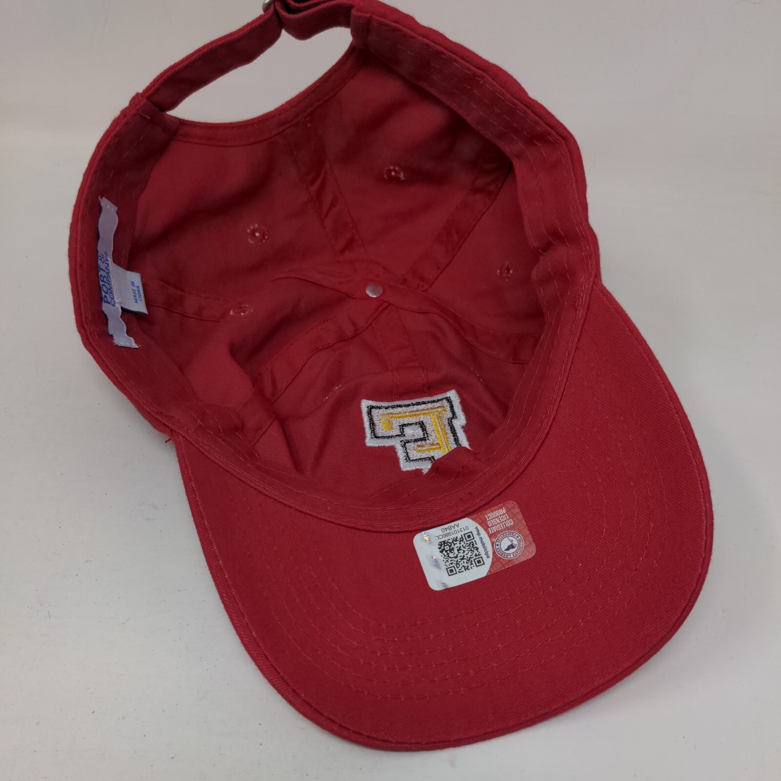 F Initial Slideback Hat Red One Size Adjustable E… - image 6