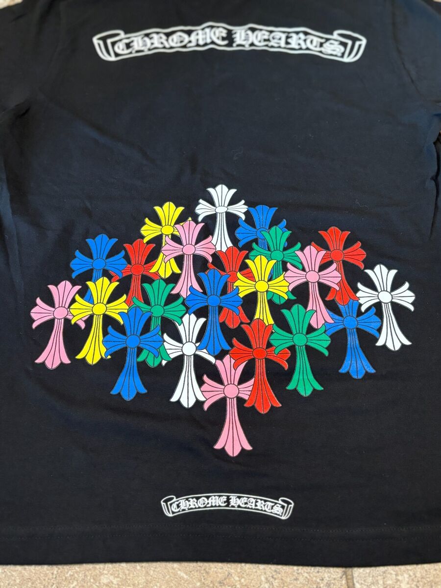 100% Authentic Chrome Hearts Multi Color Cross T-shirt Size 100% Authentic Chrome Hearts Multi Color Cross T-shirt Size