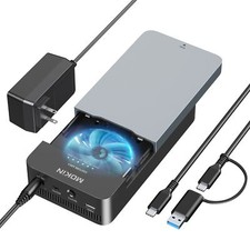 NVMe M.2 Duplicator Dual-Bay Offline Clone Tool-Free,40Gbps USB4 NVMe SSD Enc...