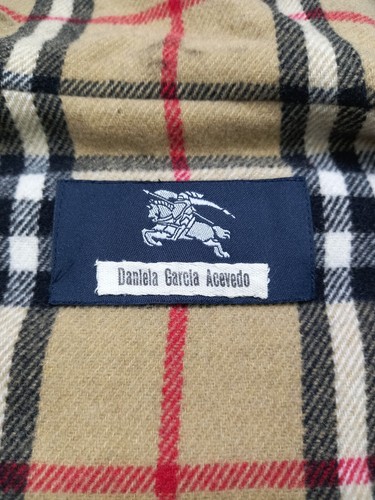 Vintage BURBERRY Duffle Coat Hooded winter Coat Nova Check Kids BOY Wool SZ 12y - Picture 7 of 22