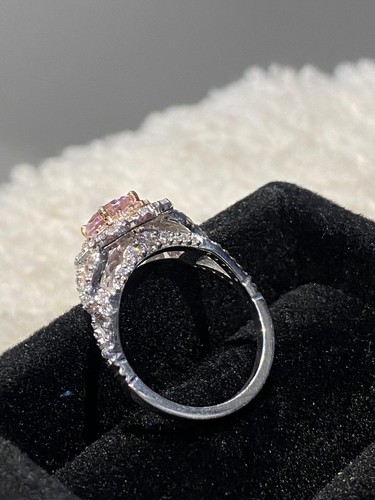 ANILLO ANTIGUO ART DECO CREADO EN LABORATORIO DIAMANTE BODA ACABADO ORO BLANCO 14K - Imagen 8 de 10