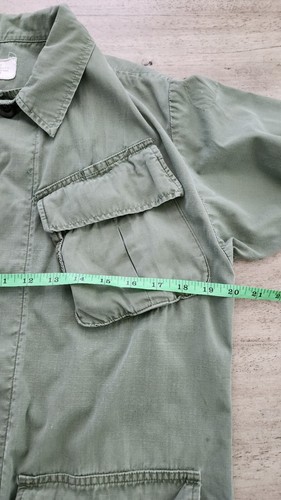 Vietnam War OG 107 Rip Stop Poplin Tropical Jungle Jacket Coat Slant Pockets Sm - Picture 15 of 16