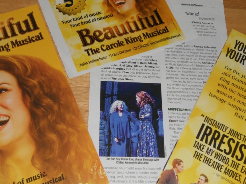 Beautiful The Carole King Musical Broadway LOT w/Chilina Kennedy 5th ANNIVERSARY