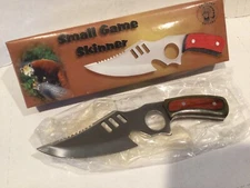 Chipaway Cutlery Small Game Skinner In Box  8.5 Inch Wood Handle Leather