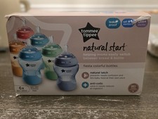 Tommee Tippee Natural Start Anti-Colic Baby Bottle 9 oz Slow-Flow 6 Pack