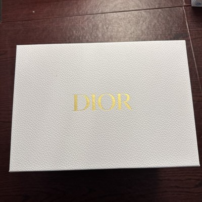Dior Empty Box 12.5 x 9 x 4.5 In White Logo with ribbon