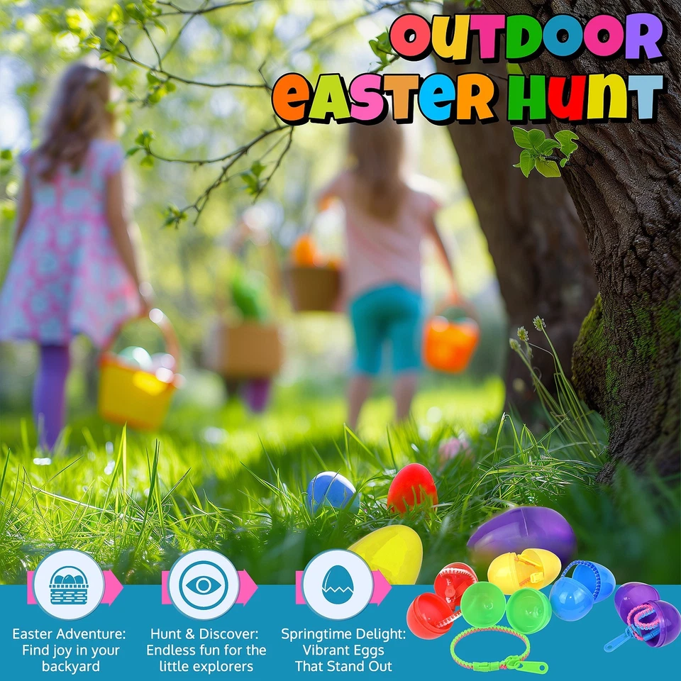 UpBrands Estuche a Granel de 720 Huevos de Pascua Precargados con Juguete Inquieto Pulsera con Cremallera Foto 4 de 4