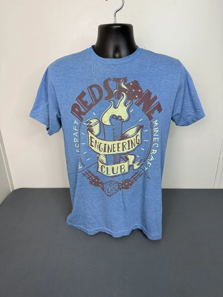 Minecraft Mens T-shirt Medium Redstone Engineering Club Crest - Image 2 of 4