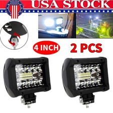 Pair 4 30000lm Led Work Light Bar Spot Pods Fog Lamp Offroad Driving Truck Atv