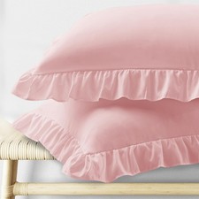 Ruffled Body Pillow Case 20" x 54" Light Pink Envelope Closure Cover