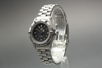 Tag Heuer Professional 2000 WE1410-2 Damenuhr schwarz Qz Vintage fast neuwertig