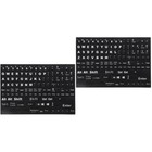 2 Sheets Replacement Keyboard Sticker Keyboard English Letter Decal Supply