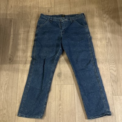 Lee Loose Fit Carpenter Jeans Mens 34x30 Dark Blue Denim Workwear