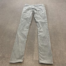 AG Adriano Goldschmied Jeans Womens 26R Gray The Legging Super Skinny Corduroy