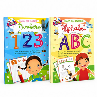 Kids Handwriting Practice Books Alphabet & Numbers Tracing Writing Preschool