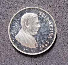 1967 South Africa (Suid) KM 72.2. 1 Rand Silver Proof Coin