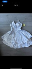 Windsor sequin hearts NWT short wedding dress / bachelorette Size 7 White