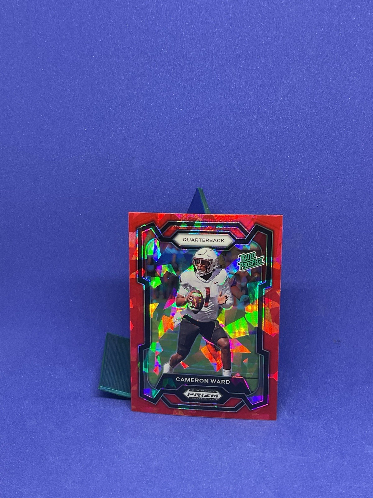 2024 Prizm Draft Picks Cameron Ward #199 Rated Prospect Red Cracked Ice Rookie