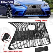 For 2014-2016 Lexus Is200t Is250 Is350 F Sport Gloss Black Front Bumper Grille