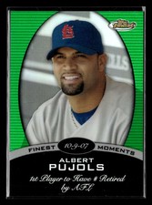2008 Finest Albert Pujols Moments Refractor Green /199 #FM-APU Cardinals UZ2015