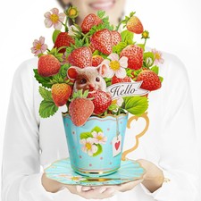 Pop Up Flower Card, 3D Paper Flowers Bouquet, Mother's Day, Birthday, Thank Y...