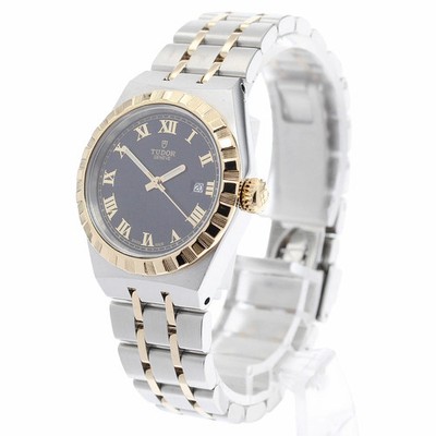 TUDOR WATCH 28303 ROYAL DATE YG COMBINATION AUTOMATIC BLACK 